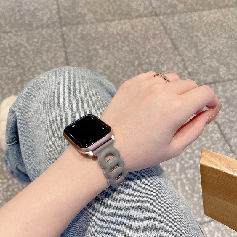 Dây Đeo Bằng Da Cho Đồng Hồ Thông Minh Apple watch 44mm 40mm 45mm 41mm 42mm 38mm series 3 4 5 6 SE 7