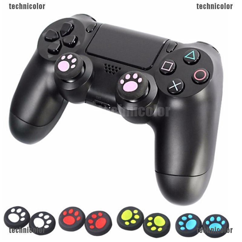 Bộ 2 Nút Bọc Cần Điều Khiển Chơi Game PS3 PS4 Xbox One Hình Dấu Chân Mèo Bằng Silicone