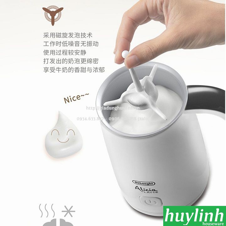 [Mã ELHAMS5 giảm 6% đơn 300K] Máy đánh sữa tạo bọt Delonghi Alicia EMF2