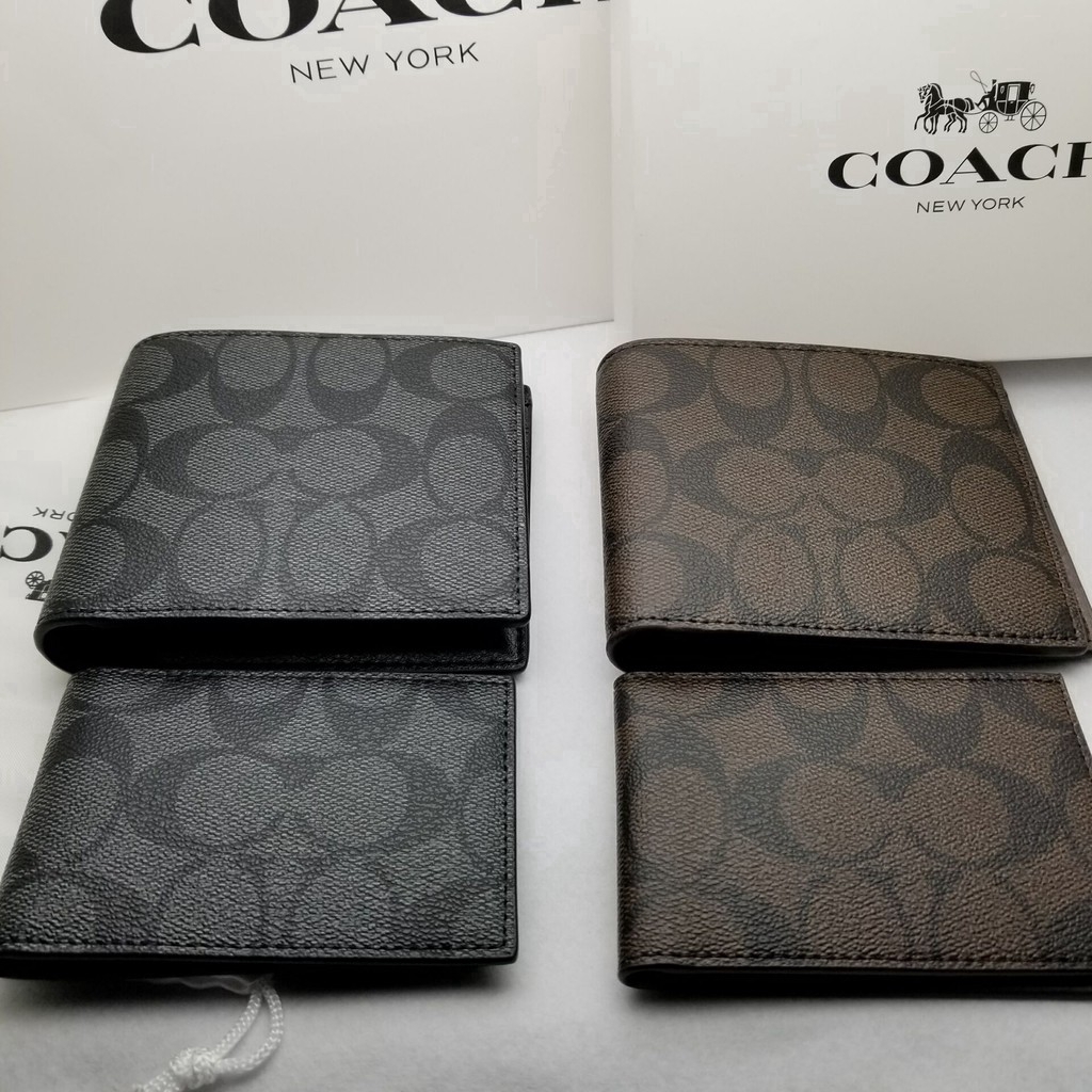 Ví nam COACH/Ví da sang trọng  F74993 cho nam