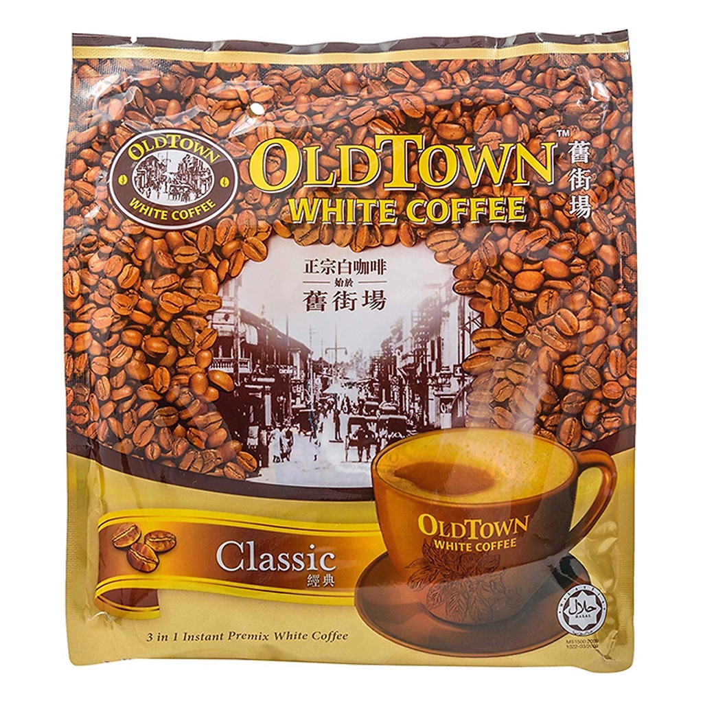 Combo 5 bịch cafe Oldtown Classic Malayisa (vị truyền thống) - date mới