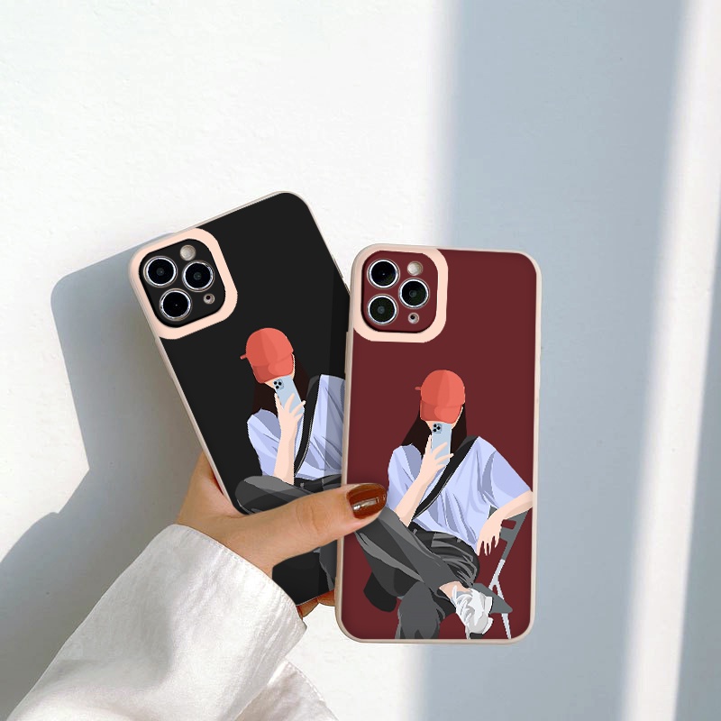 Ốp điện thoại hoạt hình cặp đôi dễ thương đẹp nam nữ cho SE 2020 X XR XS 8 7 ip 6S 6 Plus  iPhone 13 12 11 Pro Max