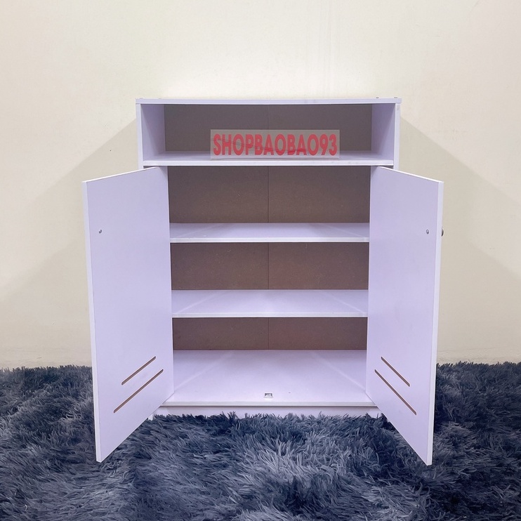 Tủ Gỗ Tủ Giày Dép Thông Minh Tủ Đựng Đồ Đa Năng Chất Liệu MDF Trắng Hiện Đại - T60