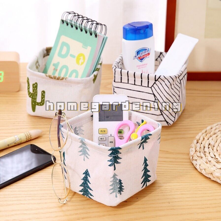Giỏ Đựng Đồ Dùng Bằng Vải Lanh Tiện Dụng Cho Gia Đình DIY