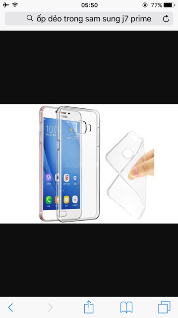 Combo: 2 Ốp dẻo Trong j7 Prime