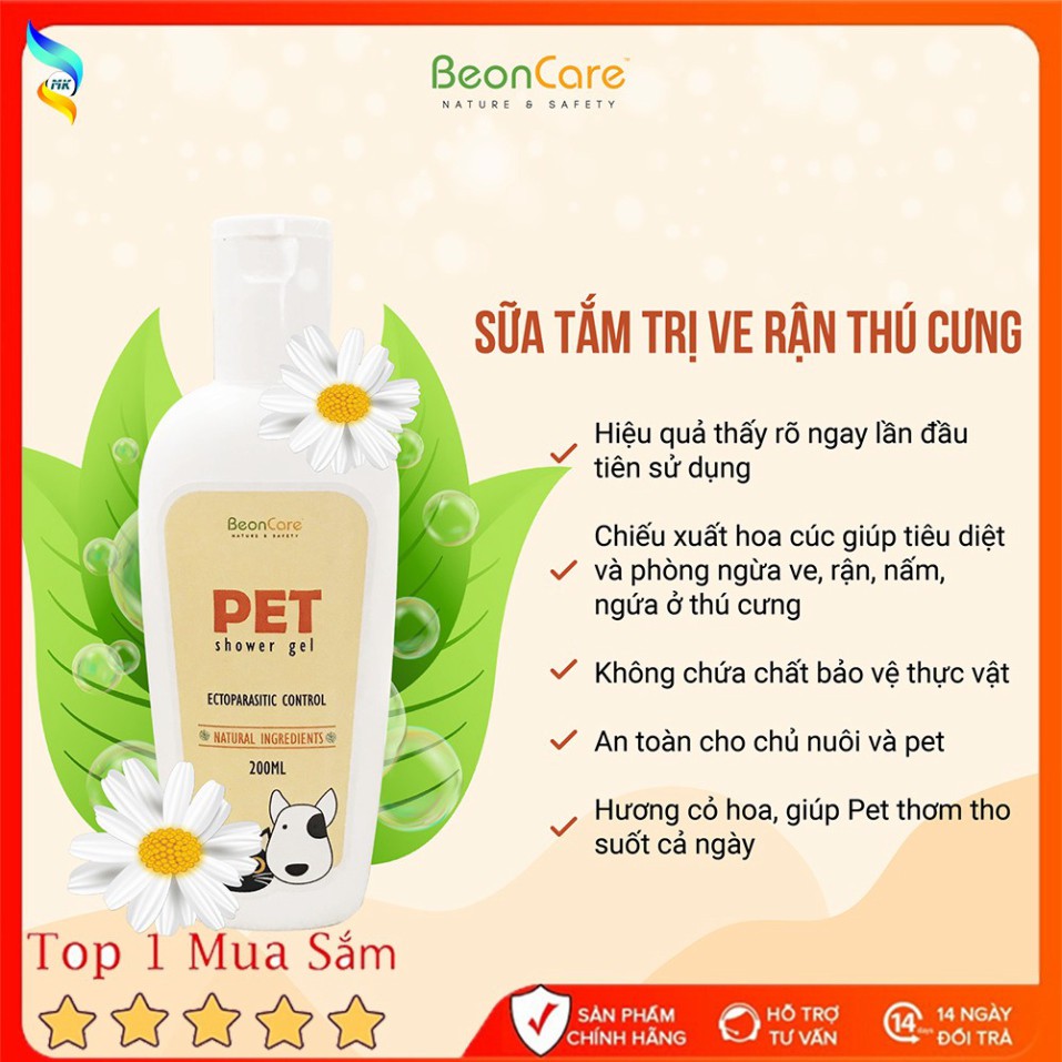 SỮA TẮM TRỊ VE RẬN CHO THÚ CƯNG VE, BỌ, NẤM, NGỨA KHIẾN THÚ CƯNG CỦA BẠN THƯỜNG HAY GÃI VÀ CÓ MÙI.