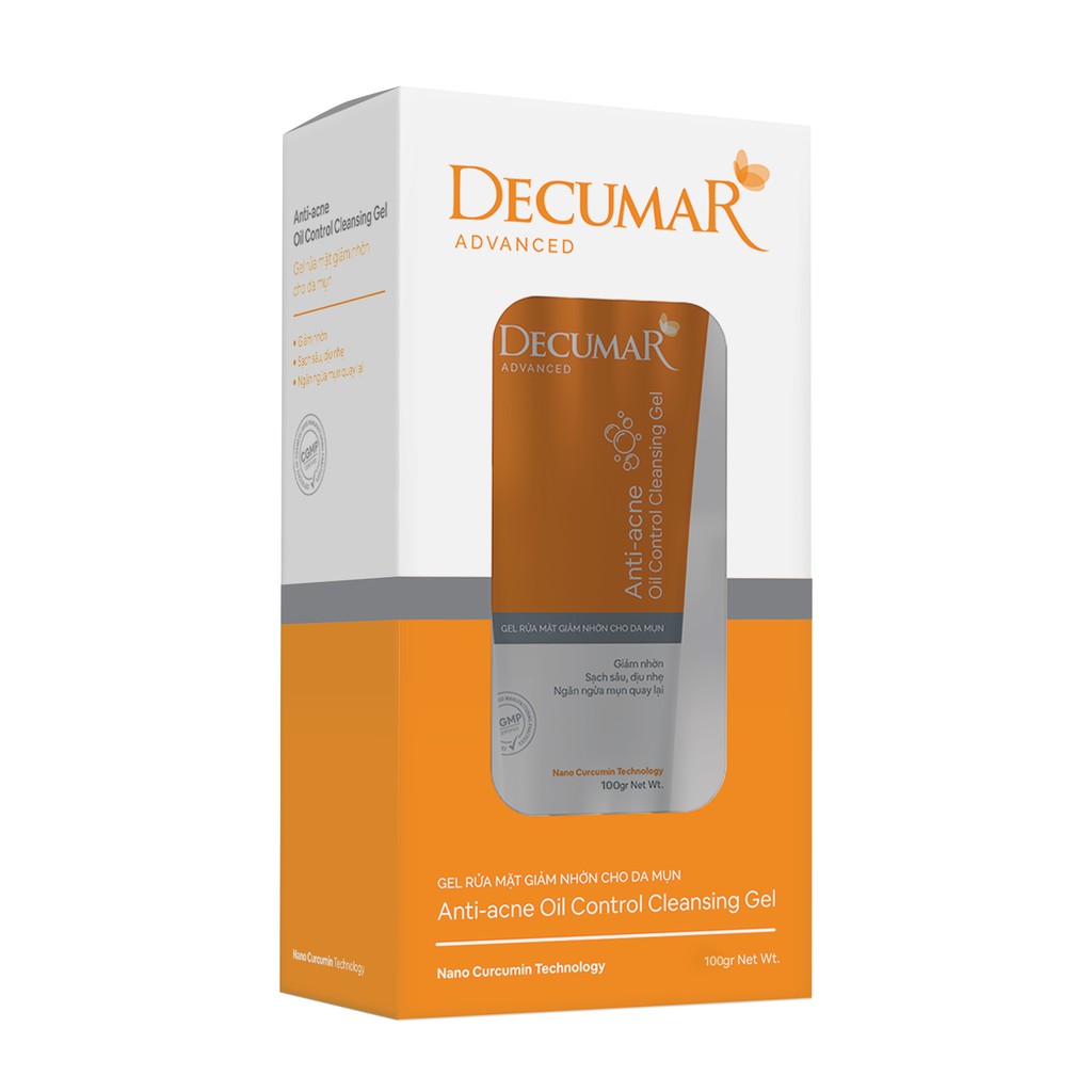 Sữa rửa mặt dạng Gel Decumar Advanced 100gr kiểm soát nhơn mụn hoàn toàn mới