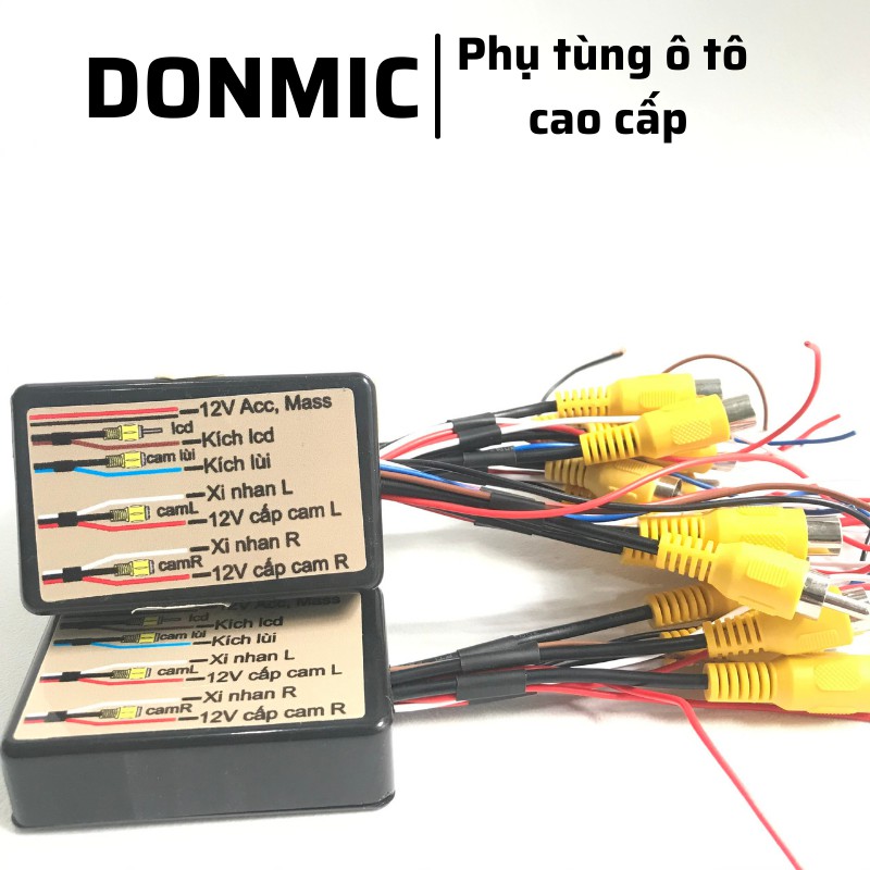 Bộ chia camera lề, camera lùi cho ô tô, dễ dàng lắp đặt, có sơ đồ lắp đặt dễ dàng. Nội thất ô tô Donmic.