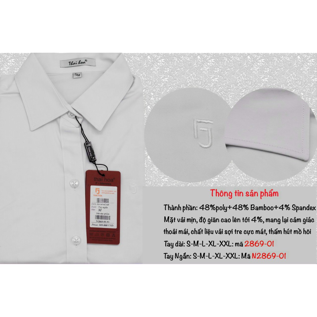 Áo Thái Hòa màu trắng chất vải đẹp có vải trơn và sọc | BigBuy360 - bigbuy360.vn