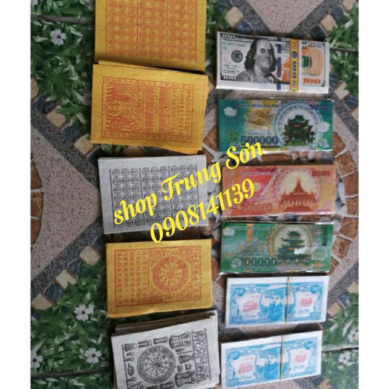 Giấy tiền vàng bạc đủ loại ( như hình )