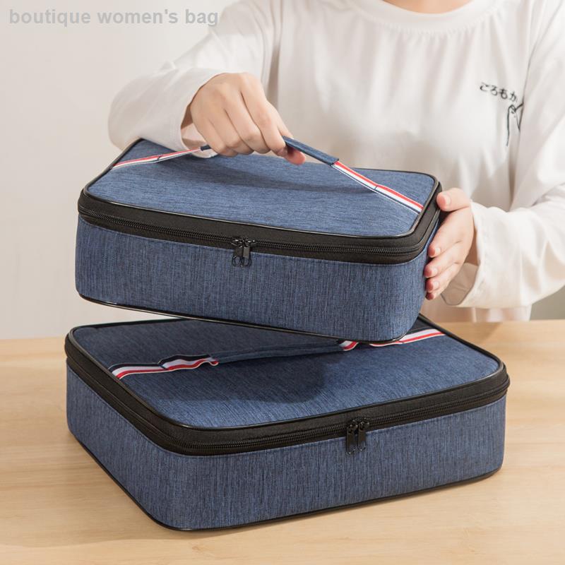 ♨☃Túi Vải Oxford Đựng Hộp Cơm Trưa Giữ Nhiệt Hình Chữ Nhật Tiện Lợi