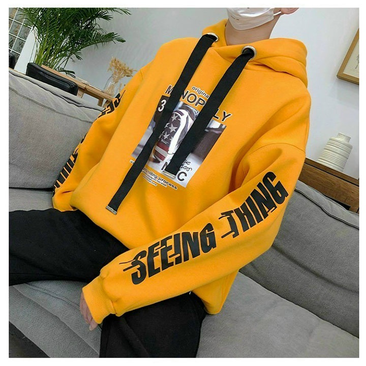 Áo hoodie có mũ nam nữ chất nỉ da cá mặc mát quanh năm - HOODIE15