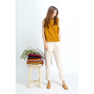 MORI - Quần baggy linen có túi