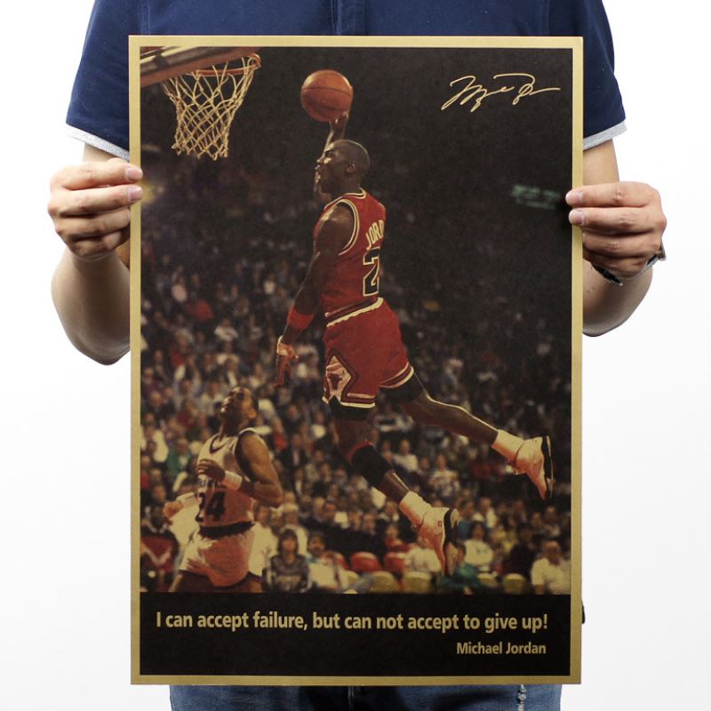 Nba 1 Sticker Dán Tường Hình Vận Động Viên Bóng Rổ Allstar Michael Jordan
