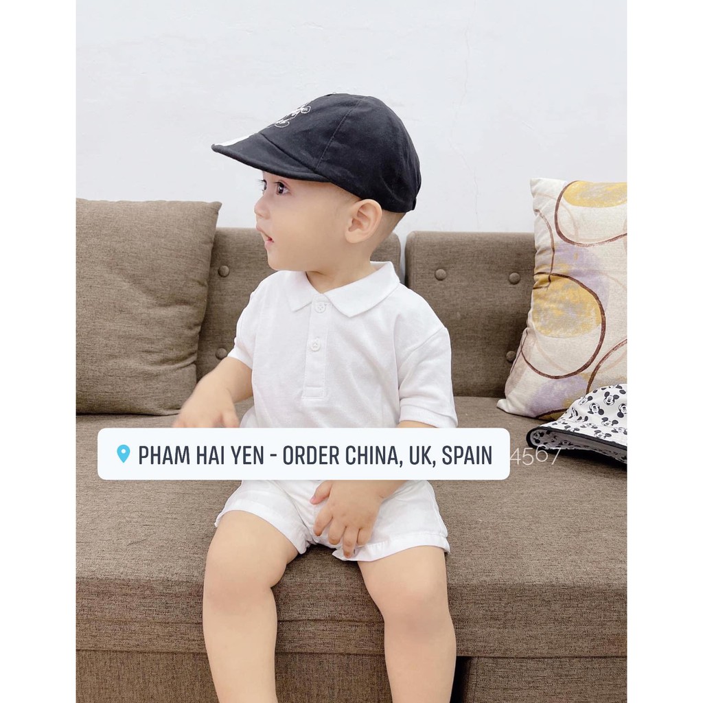 Áo polo trắng baby HM auth