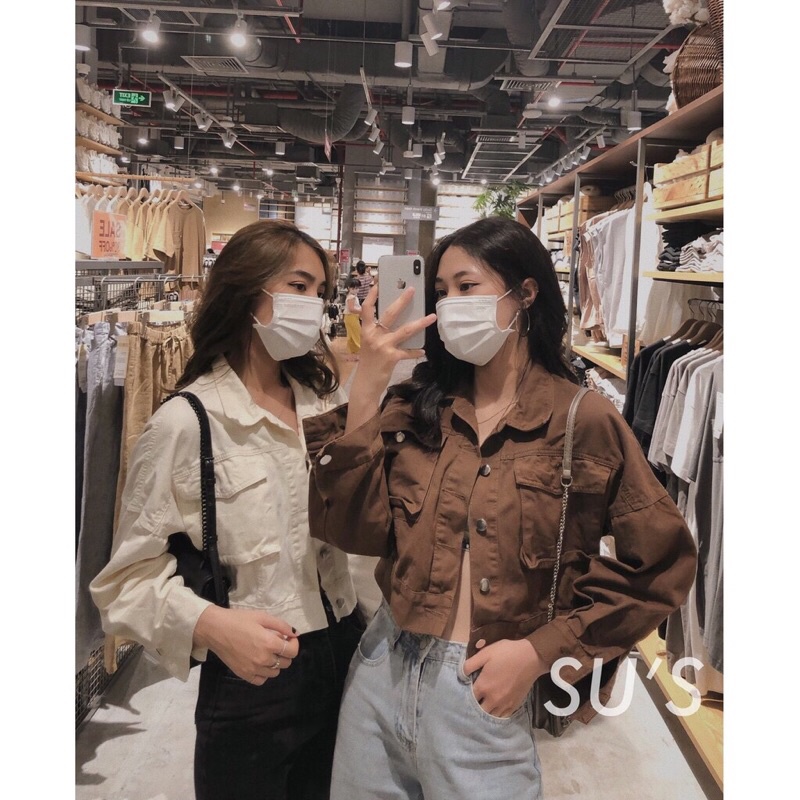 Áo khoác Jeans túi hộp 4 màu