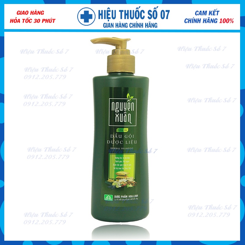 Dầu gội Dược liệu Nguyên Xuân xanh 250ml (Dưỡng tóc, phục hồi hư tổn)