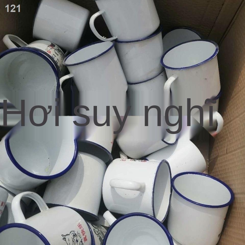 【HOT】Chén tráng men Bán buôn đặc biệt Khách sạn Đồ nướng Chợ đêm Kiểu cũ Cốc trà Sắt dáng hoài cổ Trích dẫn Bia Rượu Tác