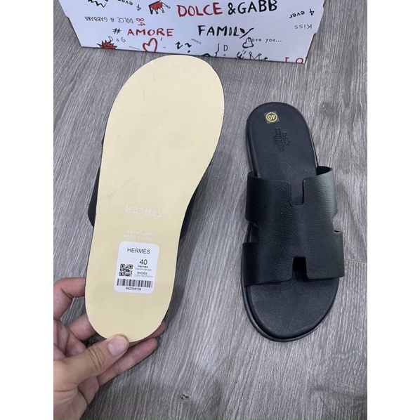 Dép nam chữ H chất da bò thật cam kết