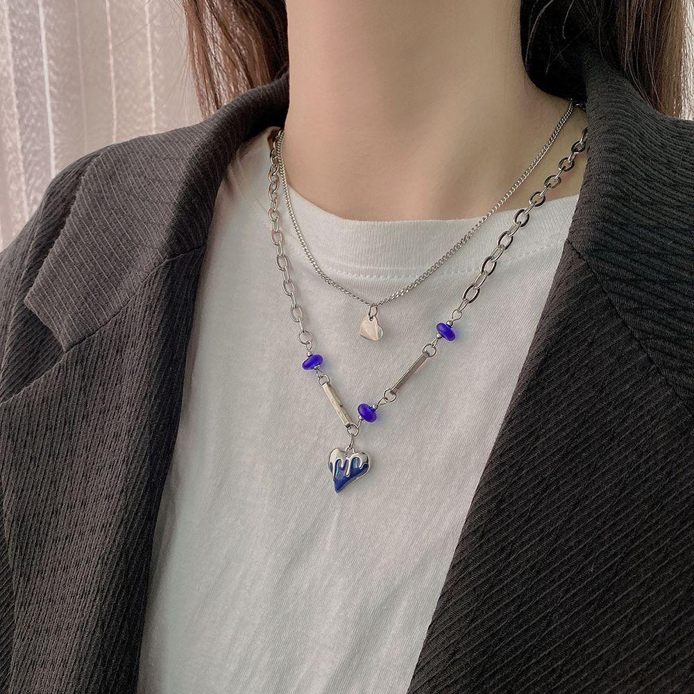 AROMA Vòng cổ Mặt Trái Tim Phong Cách Hip Hop Thời Trang Cho Nữ