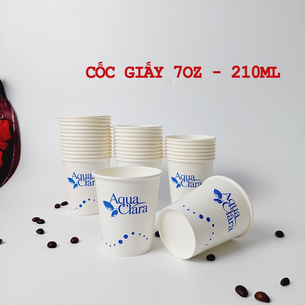 50 cốc giấy 210ml - 7oz CLARA NHẬP KHẨU HÀN QUỐC