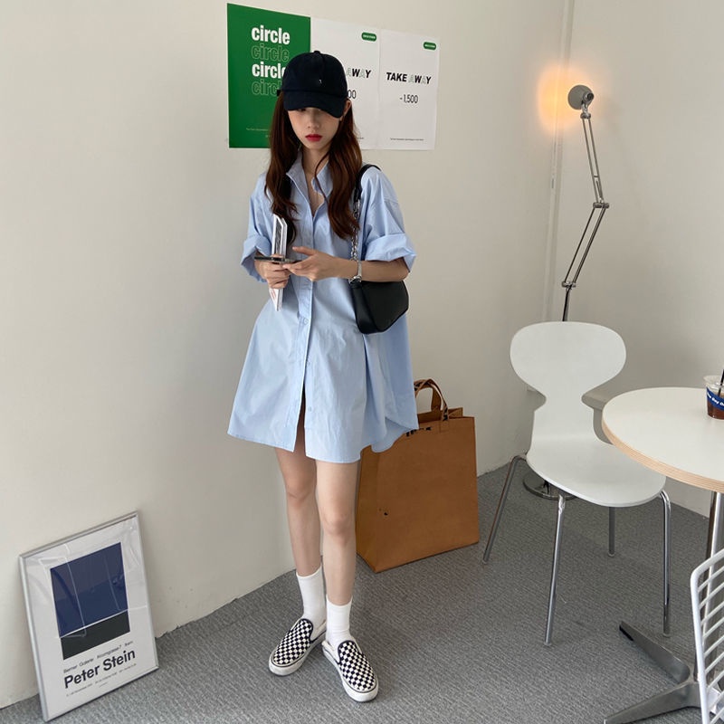 Áo sơ mi COZOK tay ngắn dáng rộng thời trang