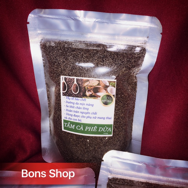 Bột tắm cà phê dừa giúp sáng da dưỡng ẩm tẩy tế bào chết