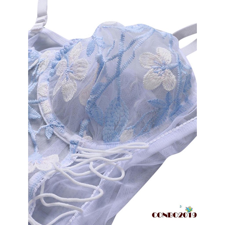 Hgm- Bộ Đồ Lót Liền Thân Thêu Ren Gợi Cảm Dành Cho Nữ Mặc Trong Đám Cưới Trăng Mật