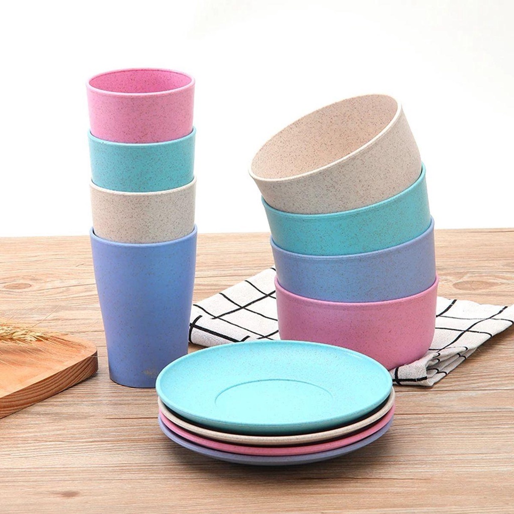 Nickolas Bộ Dụng Cụ Ăn Uống Bằng Lúa Mạch Thân Thiện Với Môi Trường Không Vỡ Thân Thiện Với Môi