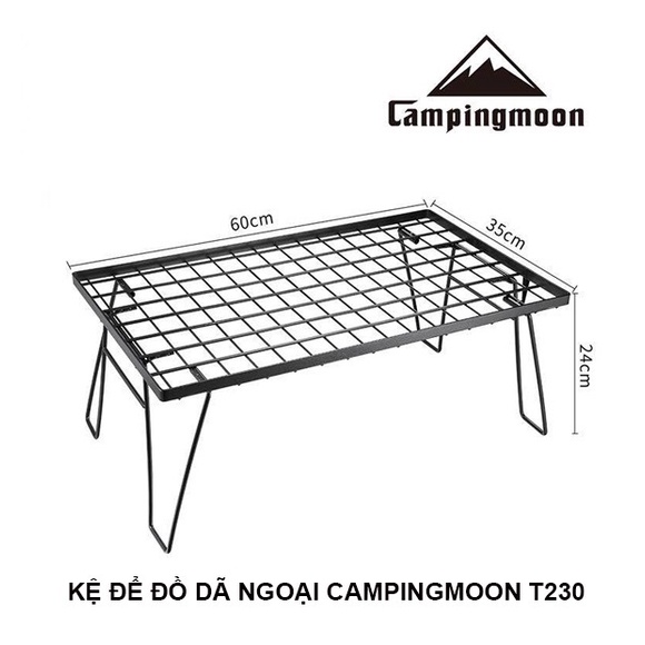 Bộ 2 Kệ CAMPINGMOON T-230 2T Kèm Túi Đựng Màu đen - Trọng lượng: 4,3 kg | dvautomart