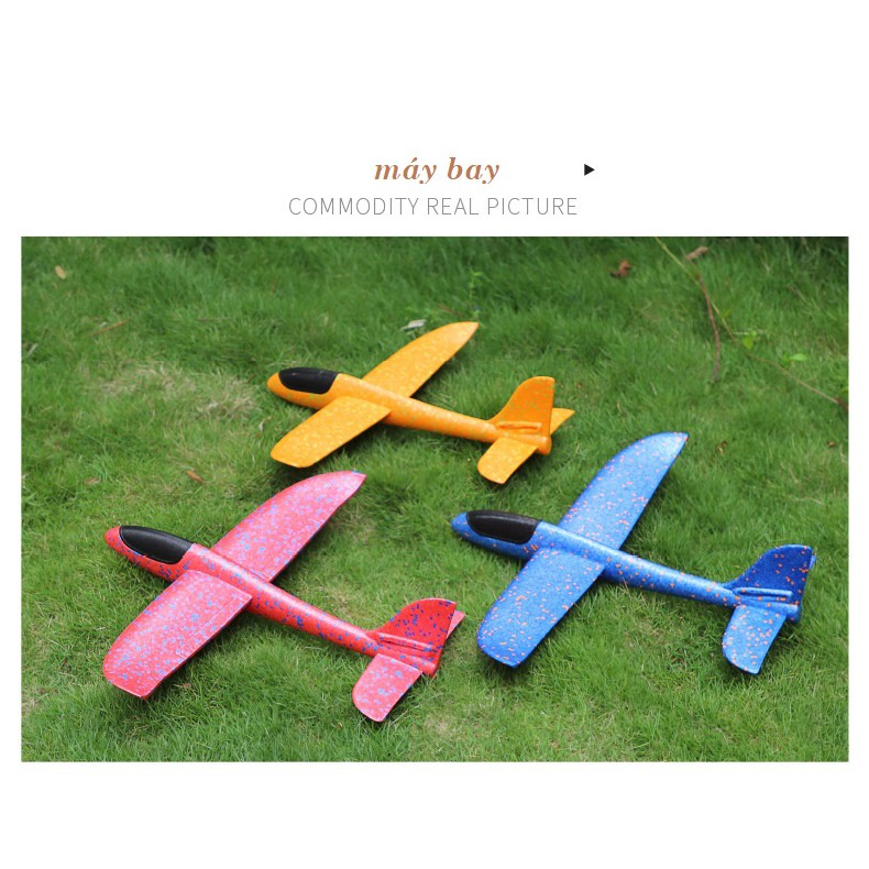 Máy Bay Xốp Ném Tay Cỡ Lớn 48cm có đèn