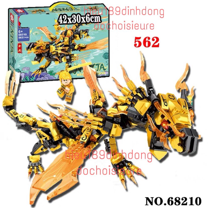 Lắp ráp xếp hình ninjago rồng vàng của ninja golden 68210