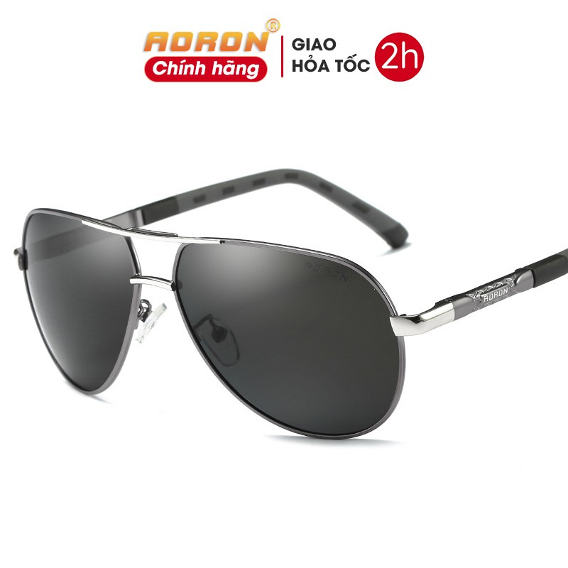 Kính Mát Nam Phân Cực Polarized gọng vuông chống chói , chống lóa đi xe đi phượt  AK037 - AORON