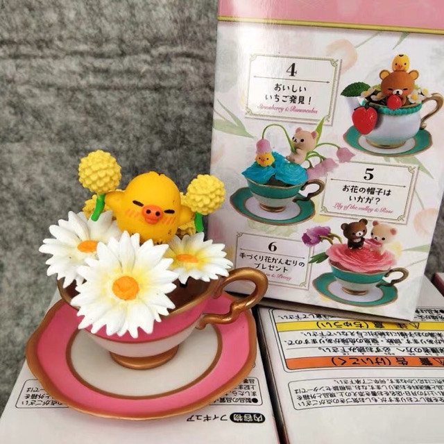 [ Hàng có sẵn ] Bộ mô hình rement Rilakkuma Flower Tea Cup