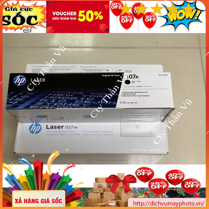 Hộp Mực in HP 107A – W1107A dành cho máy in Hp 107a 107w 135a 135w 137fnw