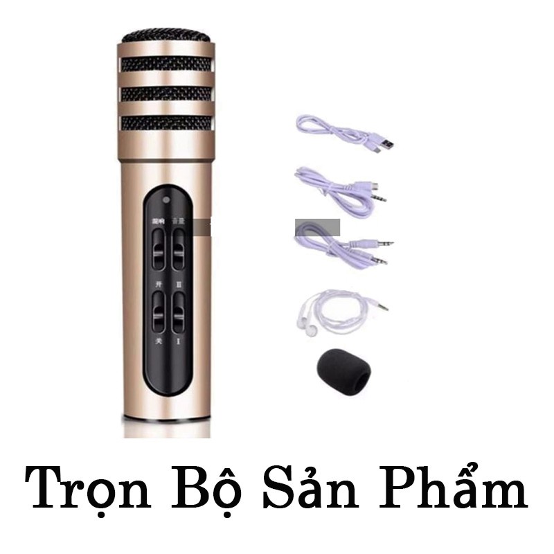 MICRO LIVESTREAM C7 MIC THU ÂM KARAOKE LIVE STREAM 3 IN 1