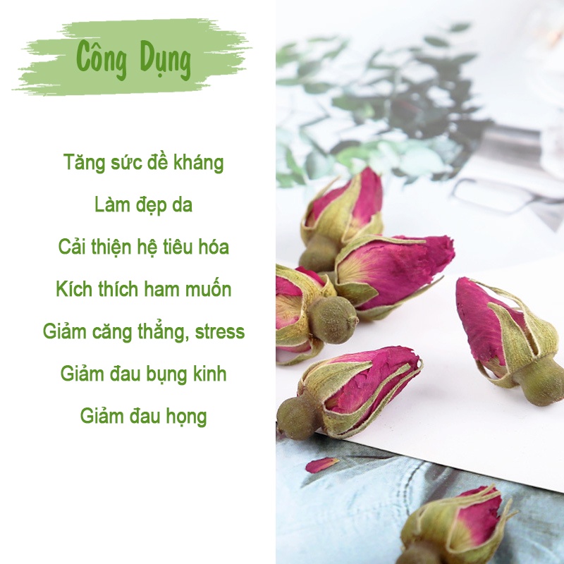Trà Hoa Hồng Sấy Khô ❤️Freeship❤️ 200gr Đẹp Da, Giảm Stress, Thải Độc, Chống lão hóa