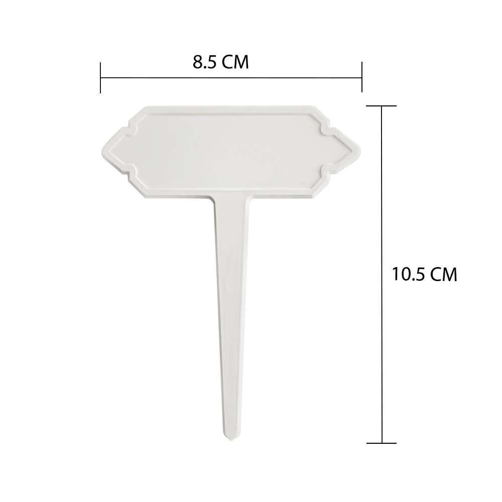HomeBase SPRING Bộ 20 Bảng tên chậu cây hoa trang trí sân vườn Sz vừa của Thái Lan W8.5xD0.3H10.5cm màu trắng