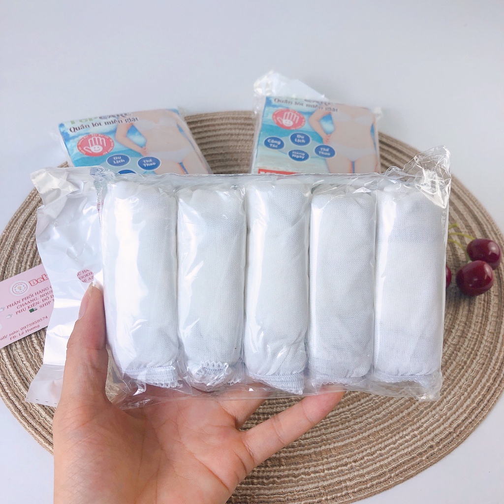 Quần Lót set 5c Miễn Giặt Top Care Cho Mẹ Bầu Đi Sinh Hoặc Đi Du Lịch Babibu - QLTC