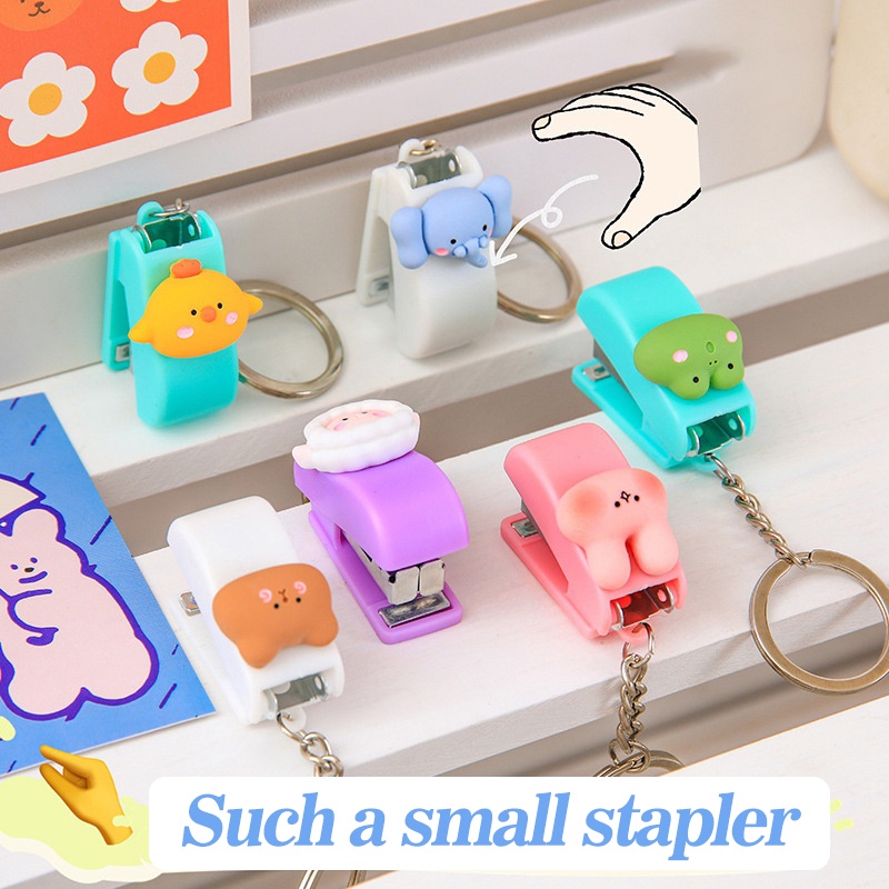 Set Dụng Cụ Dập Ghim Mini Dễ Thương Tiện Dụng Cho Học Sinh