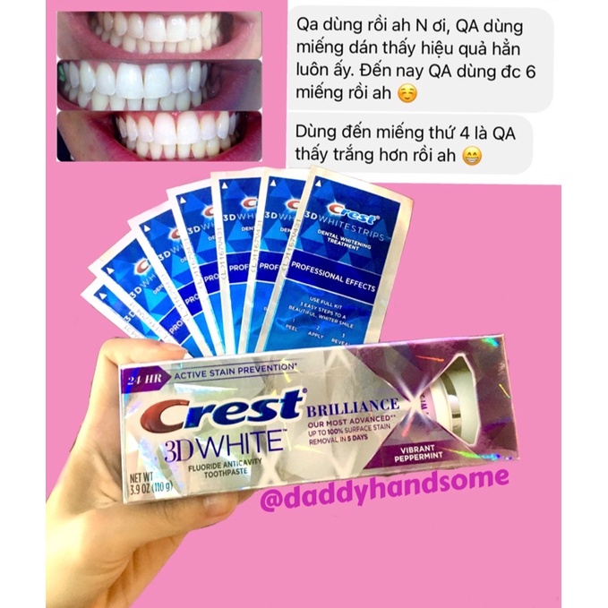 Kem Đánh Răng Crest 3D White Tẩy Trắng Răng Chính Hãng Mỹ