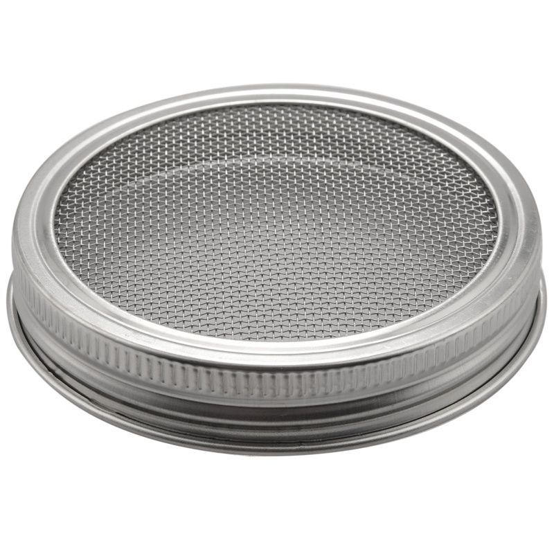 Bộ 4 Nắp Lưới Lọc Bằng Thép Không Gỉ Cho Lọ Mason Miệng Rộng