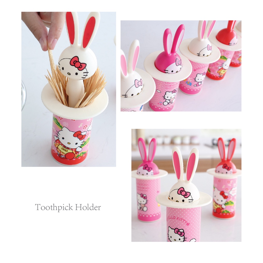 Hộp XIAODUOJIAJU đựng tăm xỉa răng tự động phong cách Hello Kitty 365