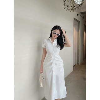 💕ĐẦM SƠMI CUT EO NHÚN THÂN XD 💕GIMI ( Kèm ảnh thật)