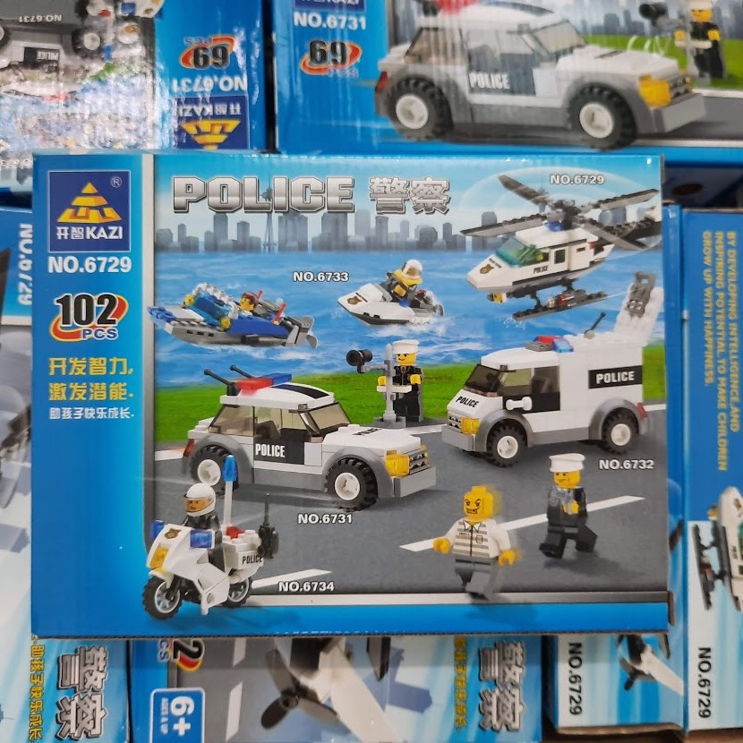 Đồ chơi lắp ráp lego mô hình máy bay trực thăng cảnh sát 102pcs No.6729