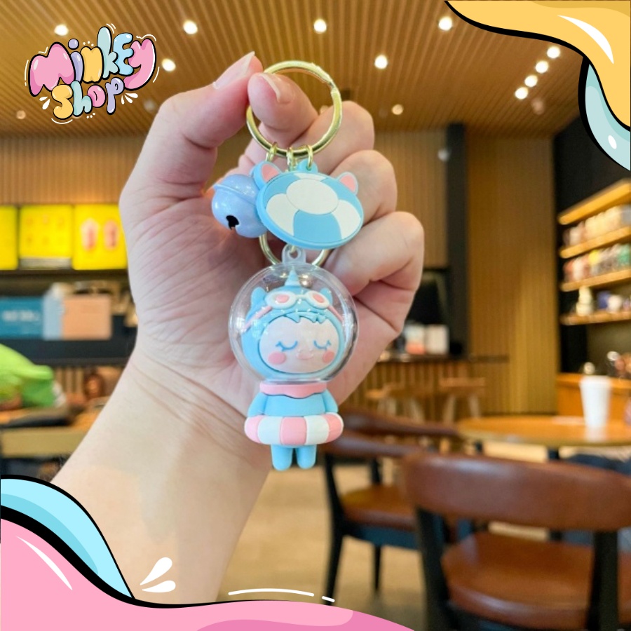 Móc Khóa Cao Cấp Hình Bé Đeo Phao Cute phụ kiện Túi Xách dễ thương -Minkey