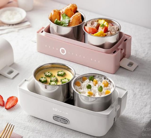 HỘP CƠM CẮM ĐIỆN 4 KHAY INOX 0,4L BEAR | BigBuy360 - bigbuy360.vn