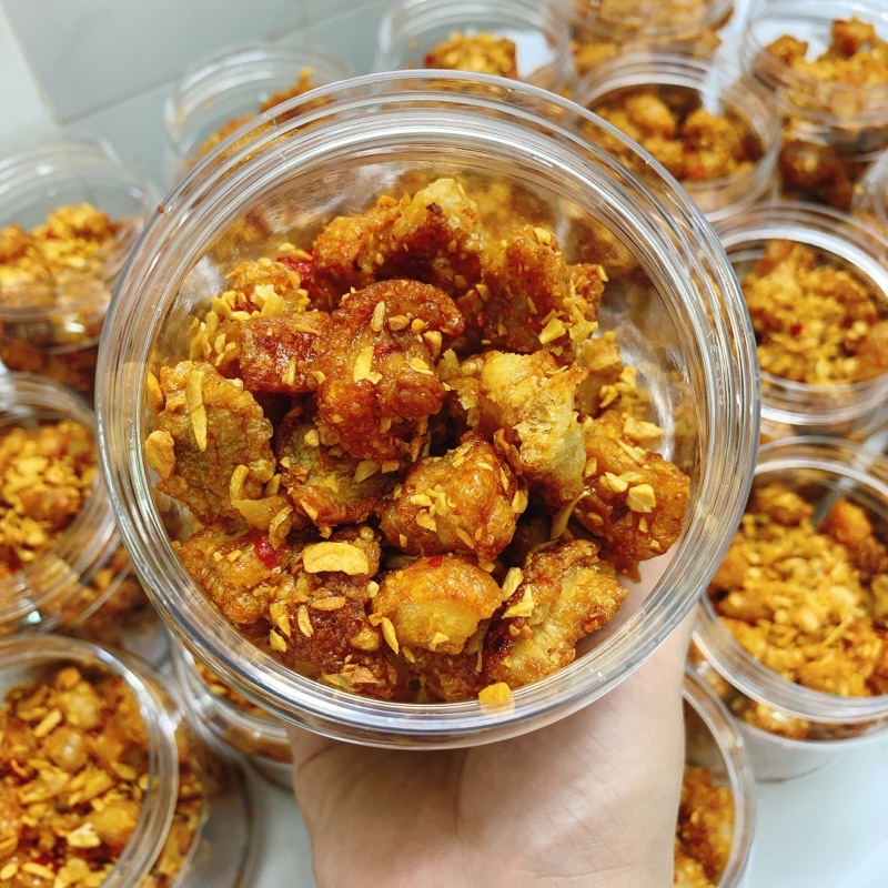 Tóp mỡ mắm tỏi ớt không đường kính không bột