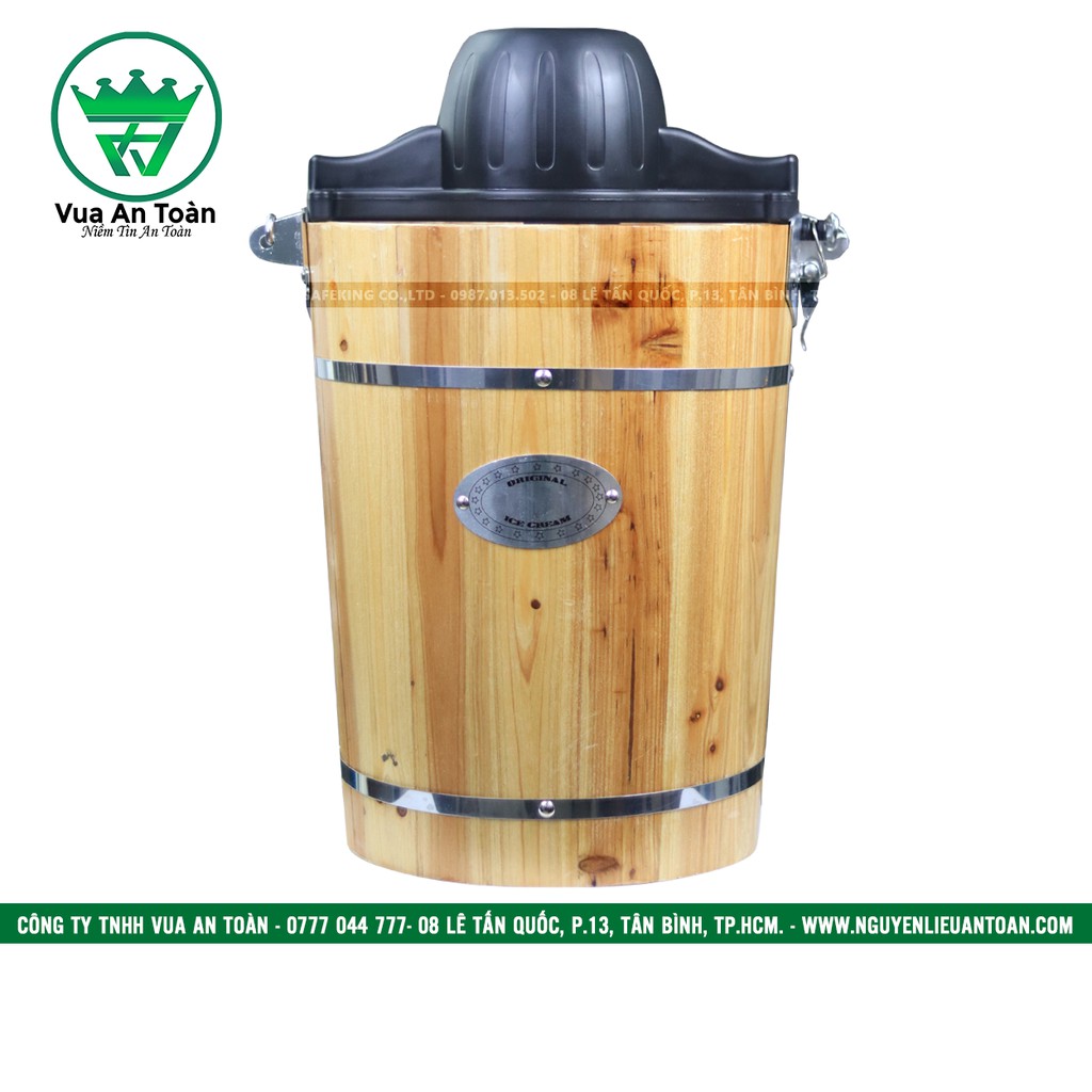 Máy làm Kem Sữa Chua Bằng Thùng Gỗ 6QT- 5,6 Lít