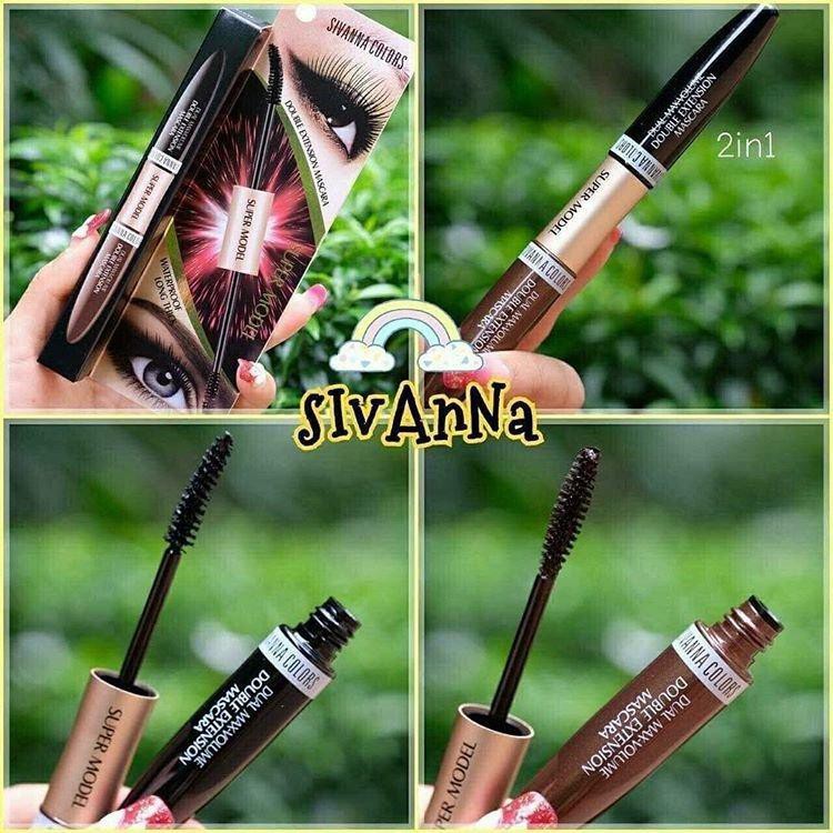 Mascara 2 Đầu ( Đen - Nâu) SIVANNA COLORS Super Model Dual Max-Volume  Double Extension | Shopee Việt Nam